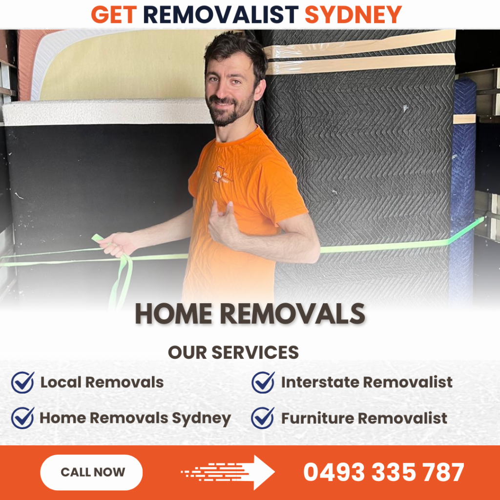 Professional movers are packing household items carefully inside a home